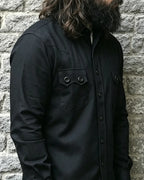 Vintage Vintage Black Western Dual Chest Pocket Cargo Shirt