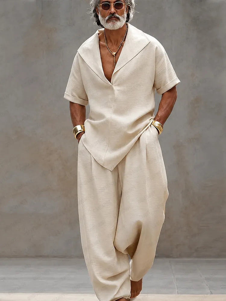 Casual Minimalist Loose Fit Matching Set