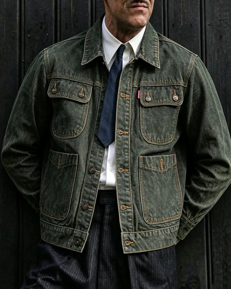 Vintage Pigment Dyed Four©\Pocket Work Denim Jacket