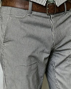 Vintage Hickory Stripe Relaxed Straight©\Leg Cargo Pants