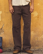 Vintage Brown Straight-leg Pants