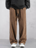 Casual Straight-Leg Corduroy Pants