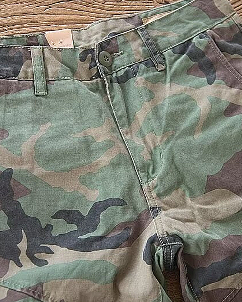 Retro Camouflage Cargo Pants
