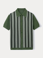 Casual Summer Jacquard Knit Shirt