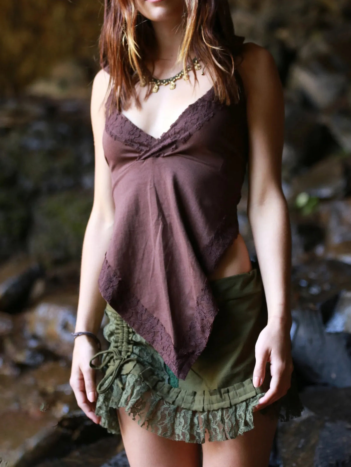 Pixie Fairy Hood Top, Festival Rave Clothing Psytrance , Burning Man Hippie Tribal Style