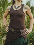Pixie Fairy Hooded Top Elven Sleeveless Stretchable Hoodie Top