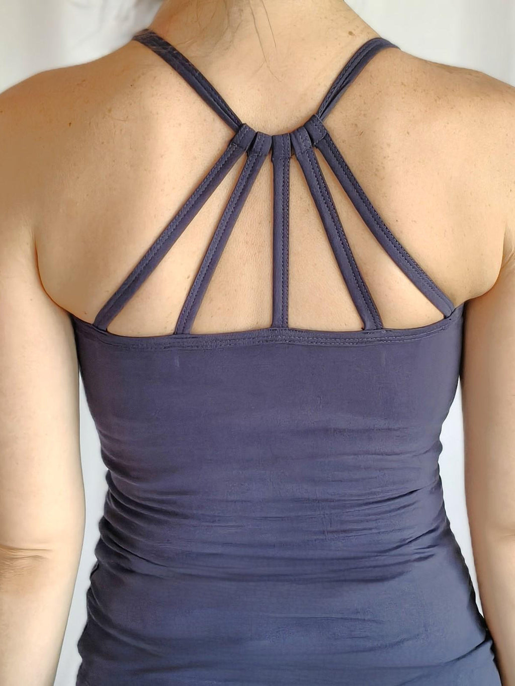 Cotton Women's Yoga Top With Strappy Back