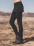 Faux Two-Piece Skirt Integrated Slim Fit Leggings