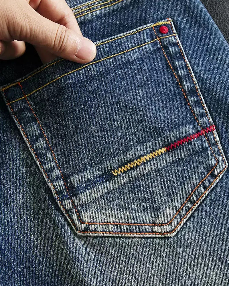 Vintage Deep©\Indigo Washed Denim Jeans