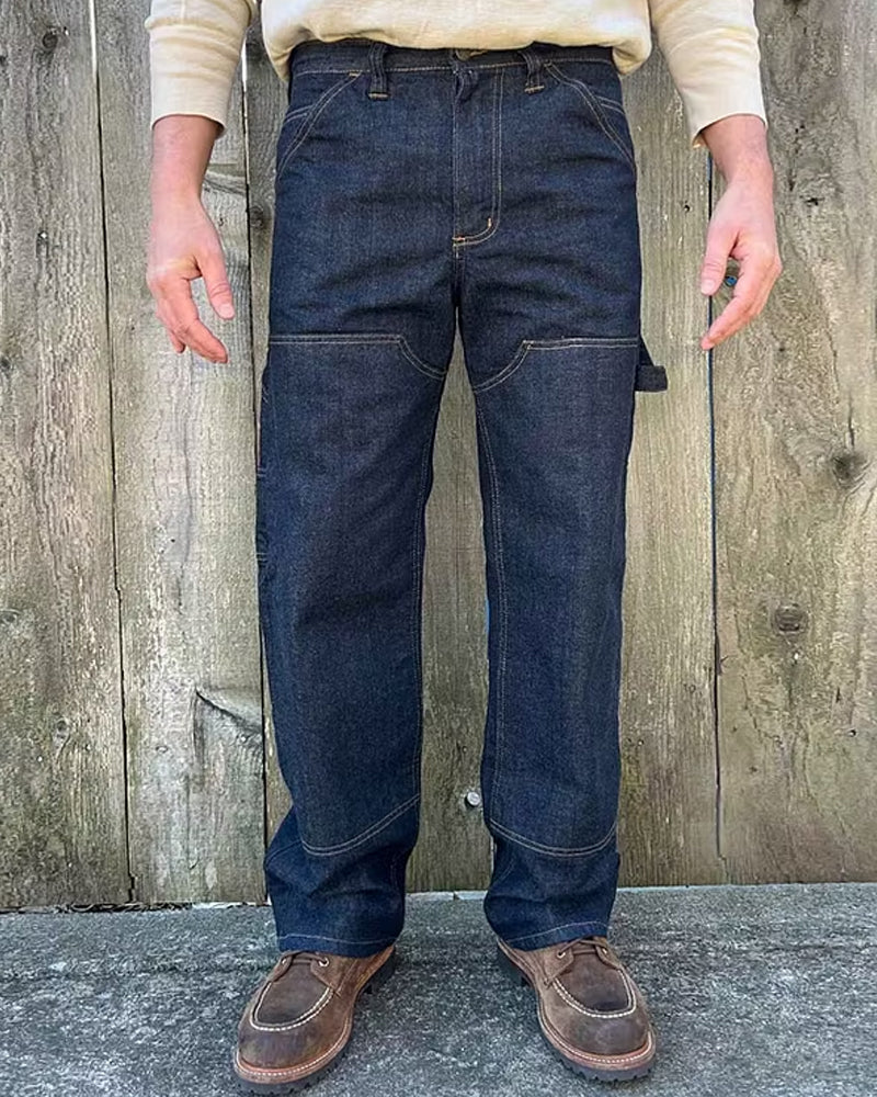 Vintage Raw©\Indigo Dark©\Blue Double©\Knee Denim Jeans