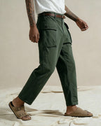 Retro Military Green Paratrooper Multi-pocket Cargo Pants