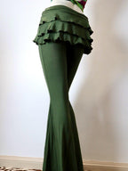 Ruffle Bustle Bell Bottoms ? Rayon Spandex Blend, Yoga Dance Pants