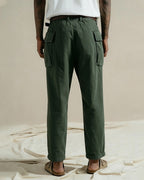 Retro Military Green Paratrooper Multi-pocket Cargo Pants
