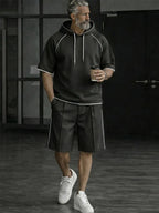 Relaxed Fit Contrast Stitch Tracksuit Set
