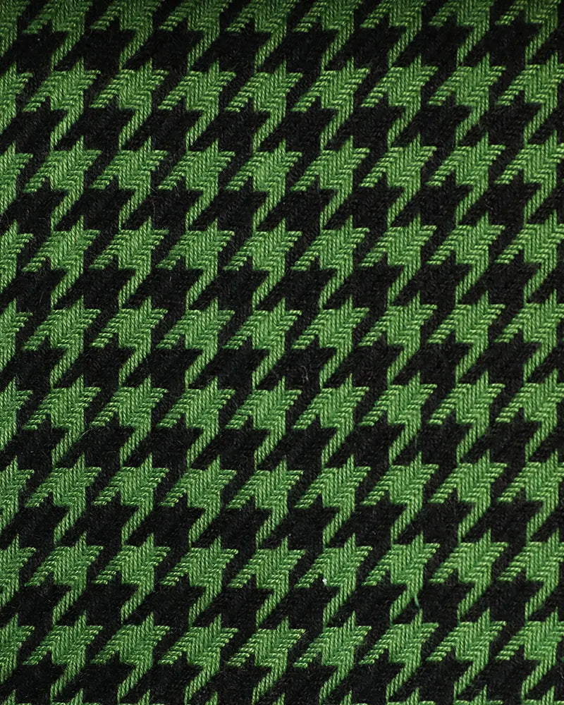 Vintage Green Black Houndstooth Wide©\Leg Trousers