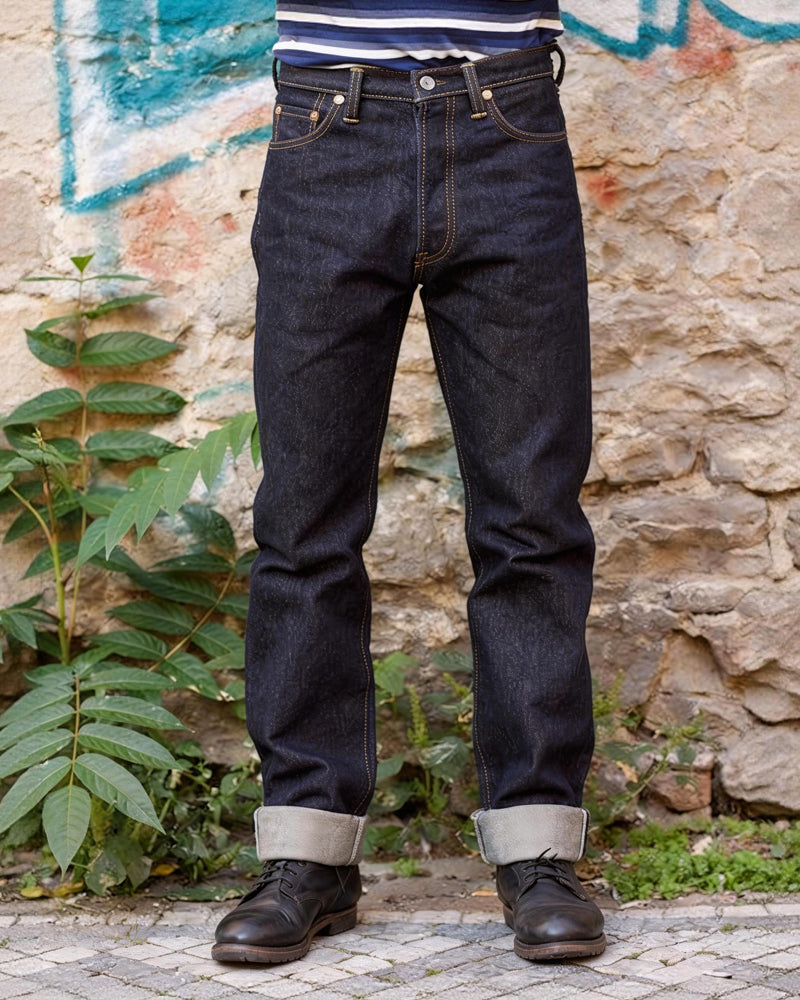 Retro Classic Raw Wash Straight Leg Jeans