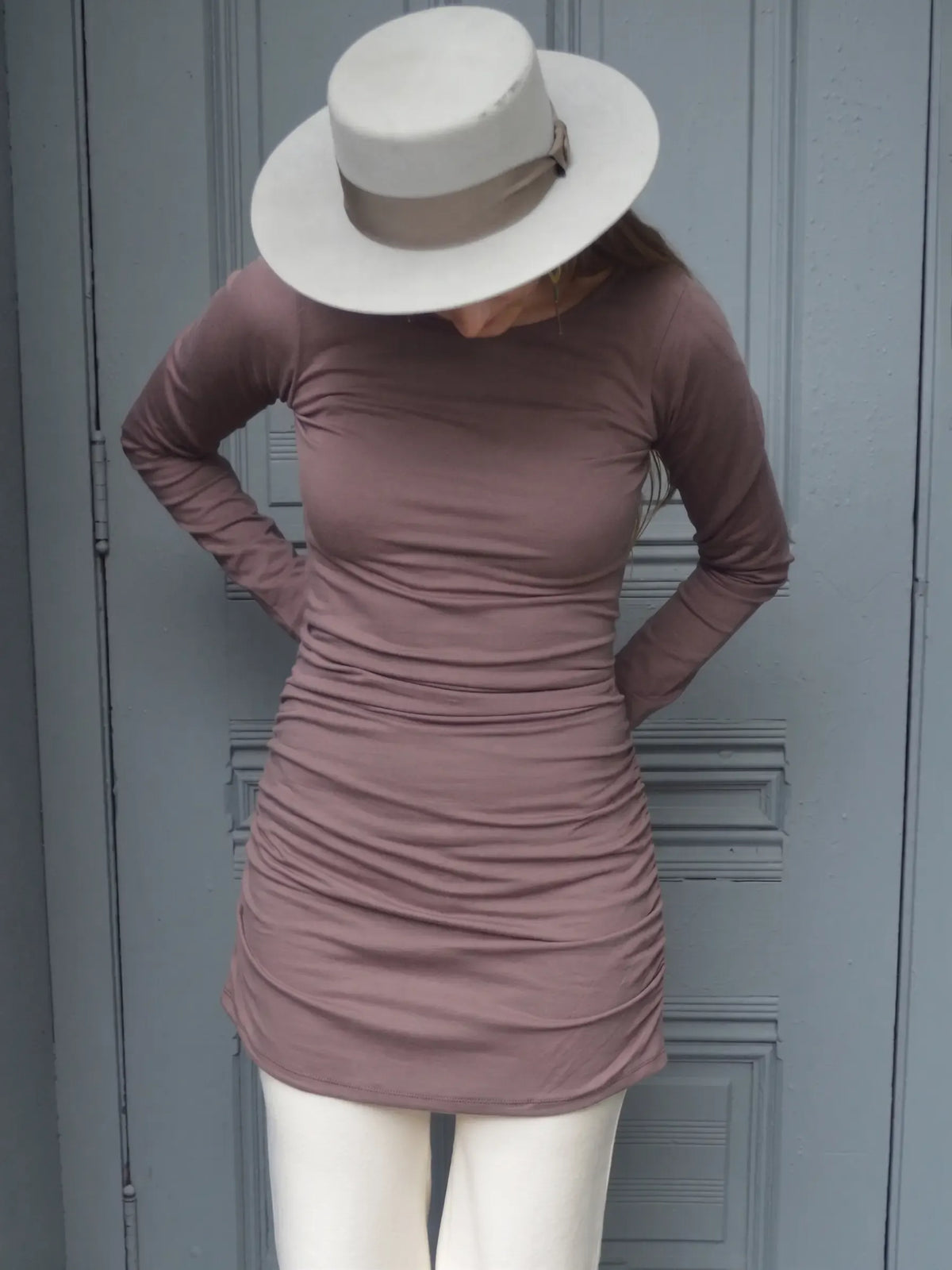 Dress with Thumb Holes - Fiesta Dress - Ruched Dress