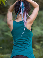 Asymmetric Tank Top with Braided Multi-Strap Halter Neck