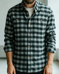 Vintage Black And White Checkered Long-sleeved Shirt