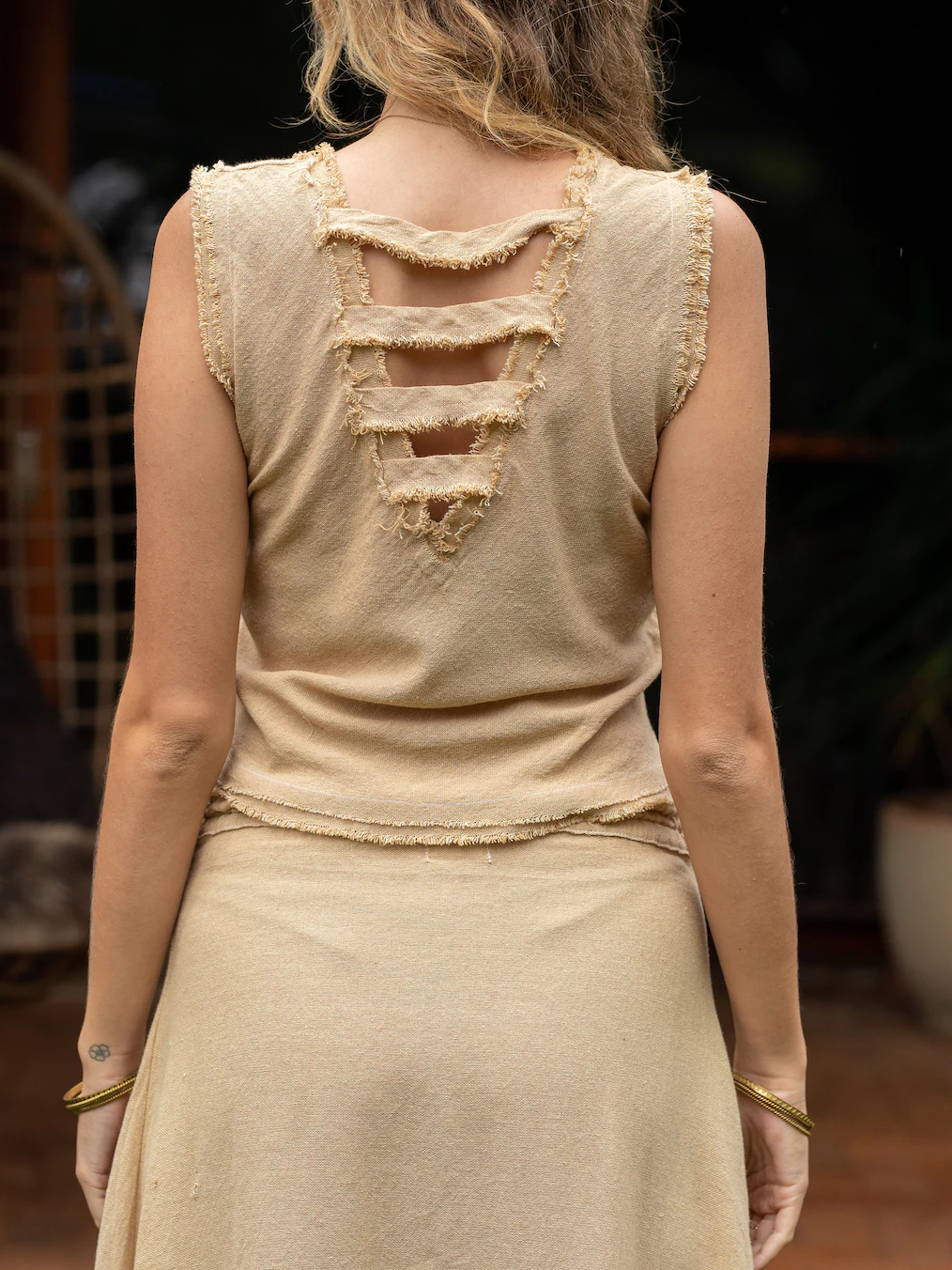 Tribal Top, Fairy Top, Festival Clothing, Raw Cotton Top, Forest Nymph Top