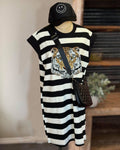 Tiger Sequin Striped Dress