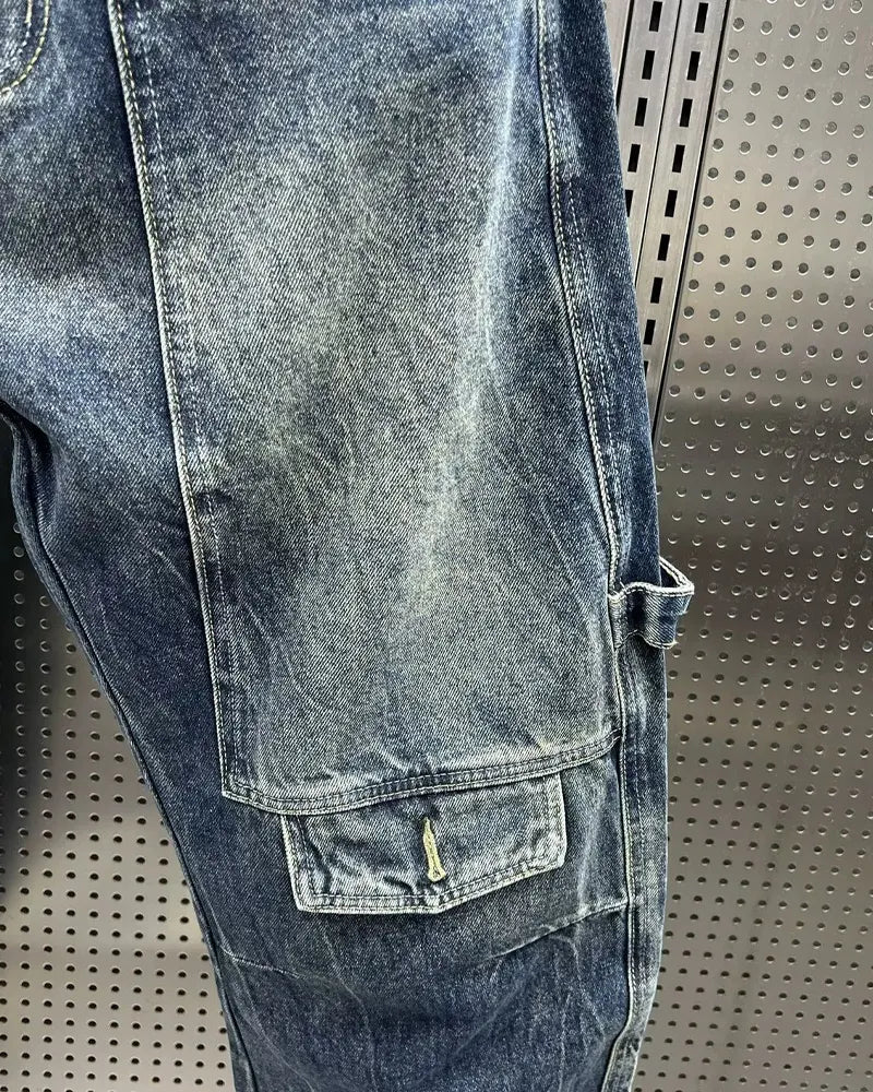 Vintage Washed Multi©\Patch©\Pocket Cargo Denim Pants