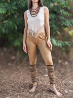 Cotton Tribal Print Leggings - Boho Yoga Pants