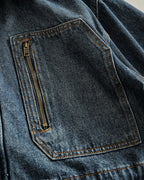 Vintage Washed Multi©\Pocket Field Utility Denim Jacket