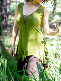 Pixie Pointy Top ¨C Boho Fairy Lace Up Top with Pointed Hem