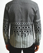 Vintage Black Mixed Geometric Graphic Print Long Sleeve shirt