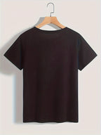 Floral Print Crew Neck T-shirt, Casual Short Sleeve Top, Women's Clothing