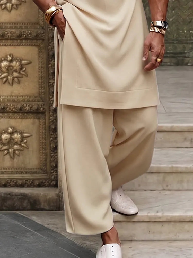 Modern Minimalist Longline Top Pants Sets