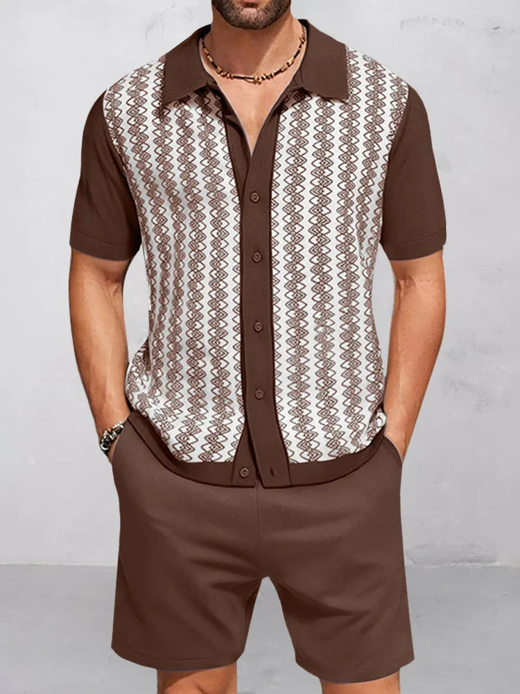 Modern Jacquard Knit 2-Piece Set
