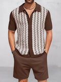 Modern Jacquard Knit 2-Piece Set