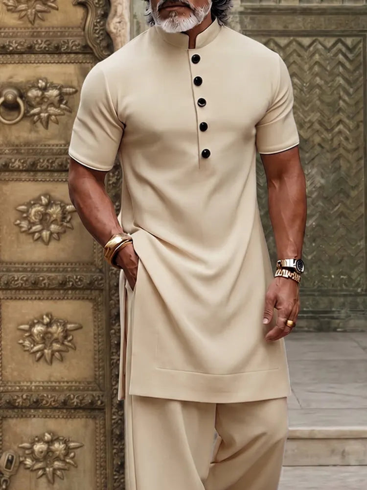 Modern Minimalist Longline Top Pants Sets