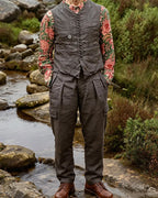 Vintage Charcoal©\Gray Pinstripe Multi©\Button Vest