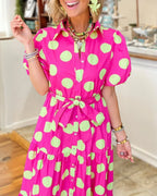 Stylish Polka-Dot Maxi Dress