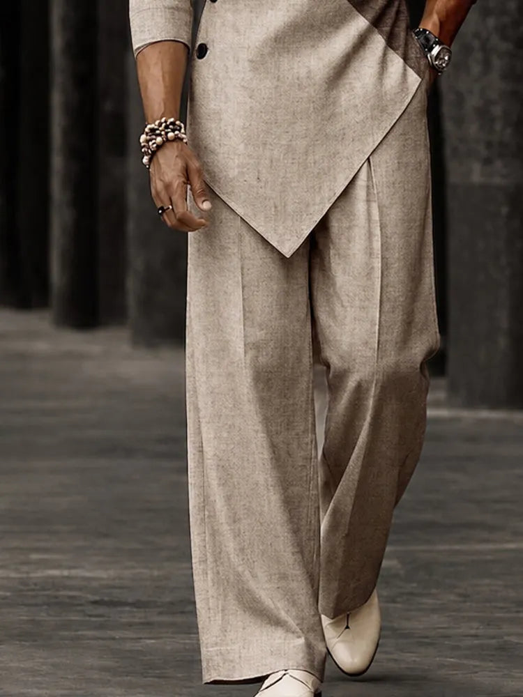 Effortless Style Colorblock T-Shirt Pants Set