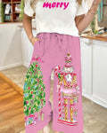 Christmas Nutcracker Wide-leg Pants
