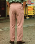 Vintage Dusty Pink High©\Waist Straight©\Leg Trousers