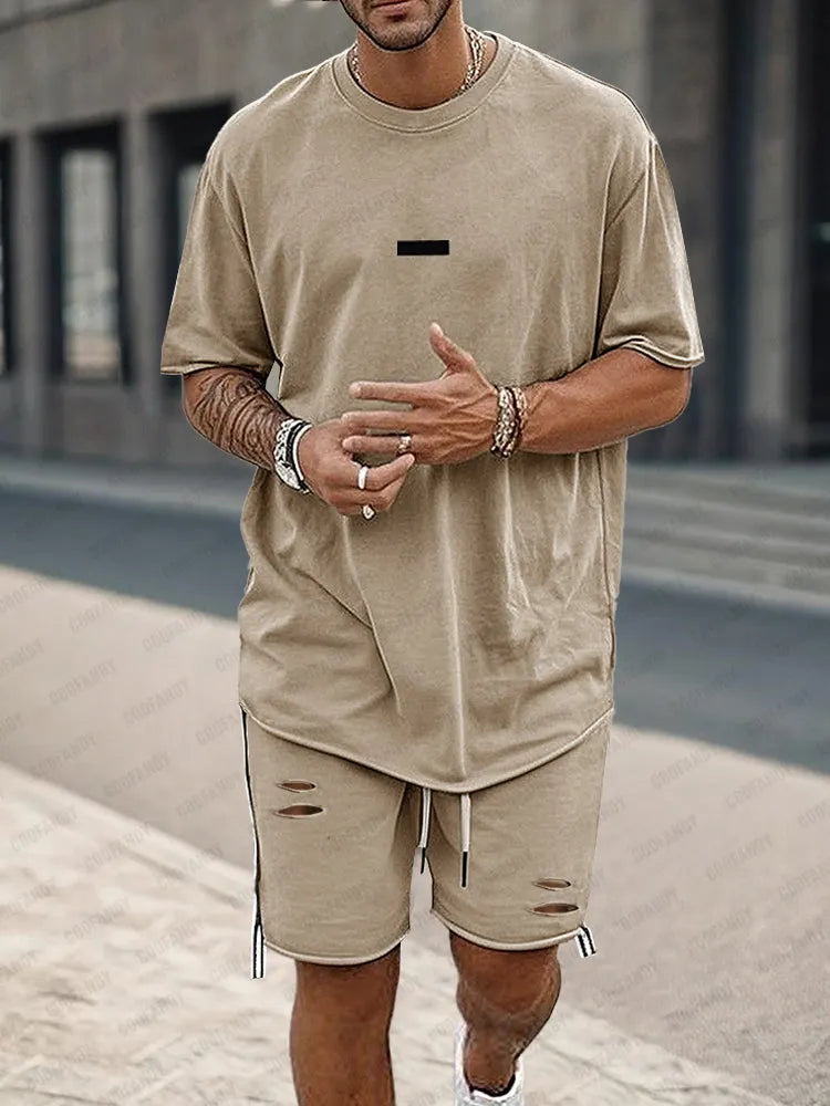 Athleisure Loose Fit T-Shirt Shorts Set