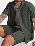Simple Loose Fit Textured 2-Piece Set
