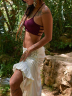 Strappy Crop Top: Boho Festival Strapless Top