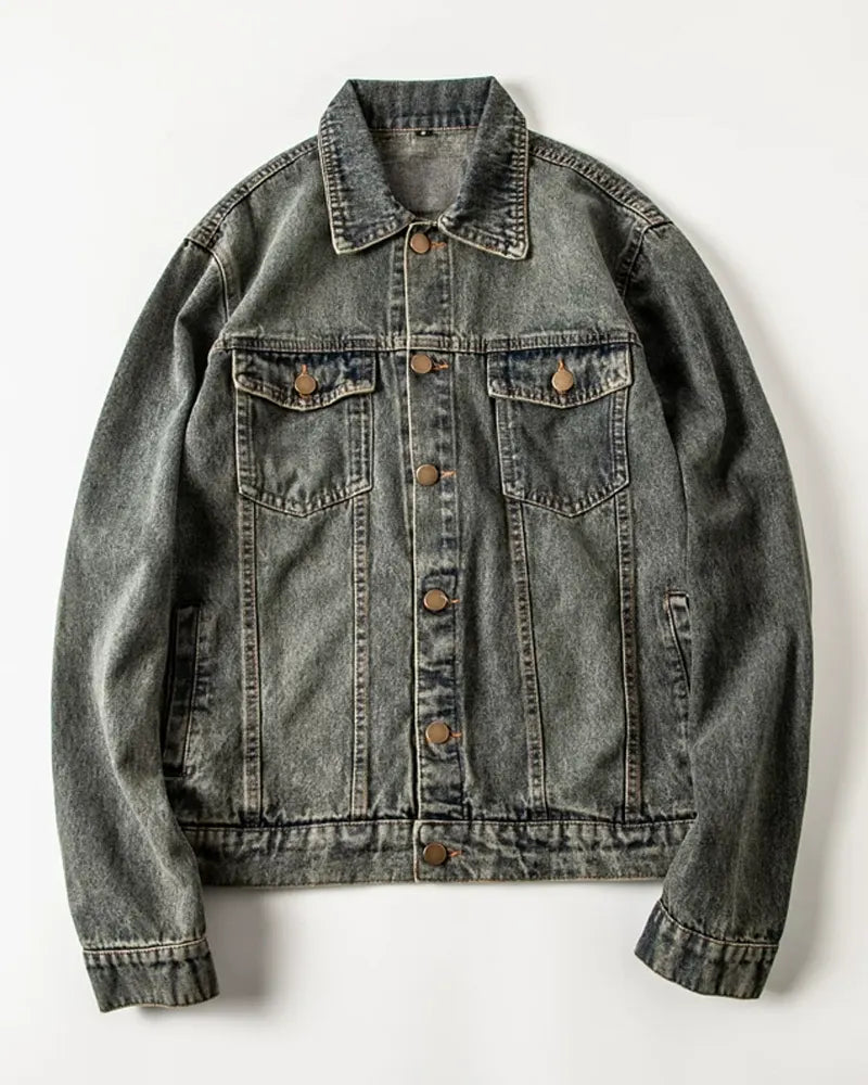 Vintage Distressed Denim Jacket