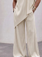 Minimalism Pit Stripe Sleeveless Matching Set