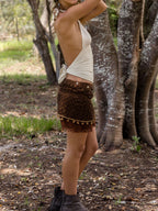 Beach Tank Top, Holiday Wear, Bohemian Halter Top, Open Back Top