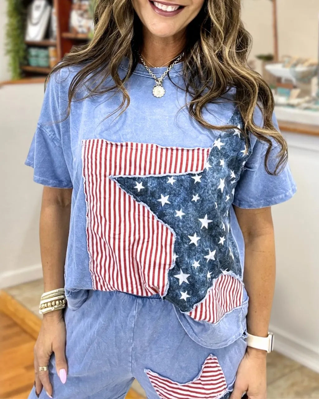 Independence Day Star Distressed T-Shirt