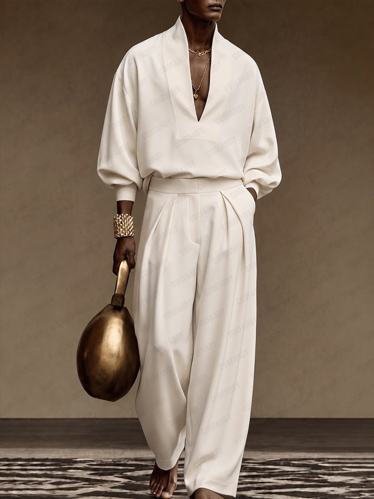 Minimalism Casual Designer Shirt and Pants Set