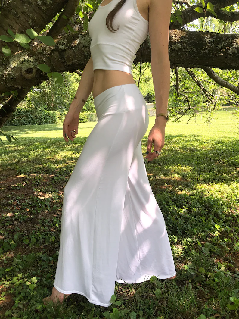 Wide Leg Flare Pants, Elastic Waistband, Stretch Soft Modal, Dancepants, Loungewear