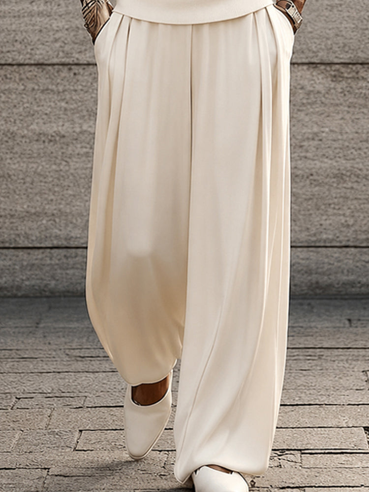 Minimalism Urban Casual Sleeveless Matching Sets